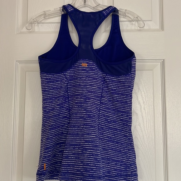 LUCY brand bluish purple 2pc set tank top and cropped legging gym attire sizeS/M - Picture 5 of 16